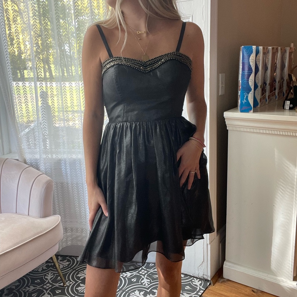 Guess Metallic Mini Embellished Dress